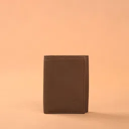 The Brown Hide Men Leather Three Fold Wallet-15