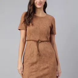 Latin Quarters Round Neck Sheath Dress-image-99