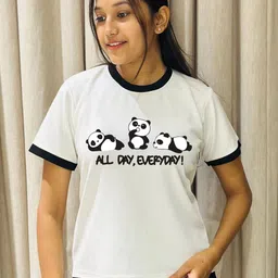 Moda Rapido Women Printed Applique T-shirt-picture-3