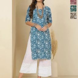 Anouk Rustic Women Pack Of 4 Ethnic Motifs Printed Crepe Kurta-image-67