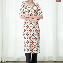 HERE&NOW Women Ethnic Motifs Printed Regular Kurta with Trousers-image-96
