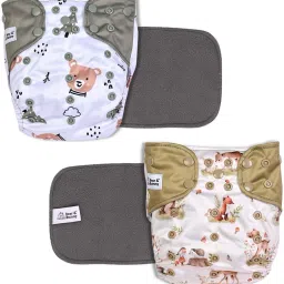 Washable Reusable Cloth Diaper,Free Size|for Kids 0-3 Yrs|2 Diaper & 2 insert-21