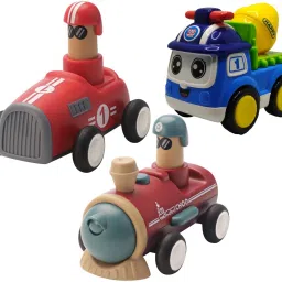 Unbreakable Four-Wheel Drive Friction Powered Diecast Toy Set-K87-16