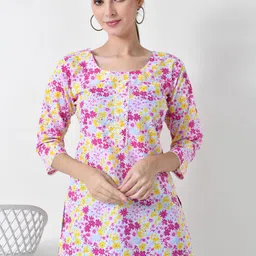 LIBOZA Floral Printed Pure Cotton Kurti-picture-33