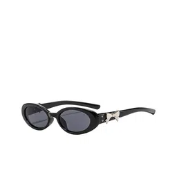 LULU & SKY Women Black Lens & Black Oval Sunglasses with-image-51