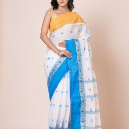 PUKU Woven Design Pure Cotton Taant Saree-picture-42