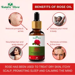 Nature Glow Herbal Set Of 2 Rose & Cedarwood Essential Oils- 15 ml Each image 5