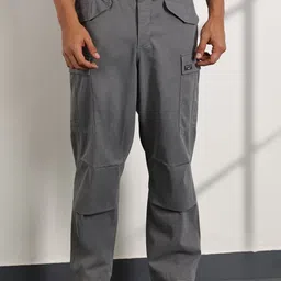 Thomas Scott Men Smart Loose Fit Cargos Trousers-image-71