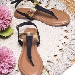 Try Me Women Solid Ethnic Open Toe Flats-41