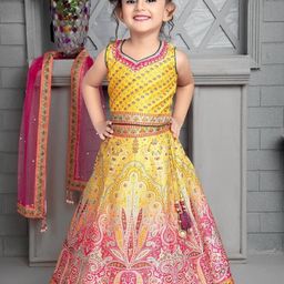 NTURVA Girls Art Silk Lehenga Choli-32