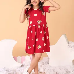 Bloem Print Cold-Shoulder Fit & Flare Dress-picture-37