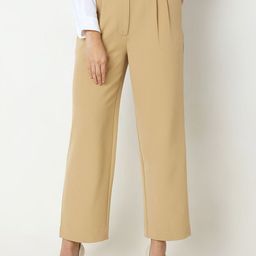 Vero Moda Women Straight Fit High-Rise Pleated Trousers-image-54