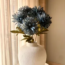 Mason Home Blue & White One Stem Dali Dahlia Artificial Flower image 3