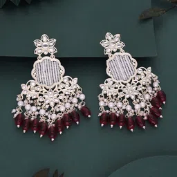 Anouk Diamond Shaped Jhumkas Earrings-image-38