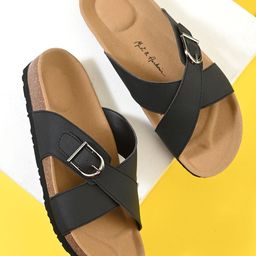Mast & Harbour Women Open Toe Flats with Buckles-image-36