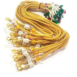 crafts haveli Adjustable Pearl Single Moti Necklace Back Rope Dori for Jewellery Making 6Pc-picture-0