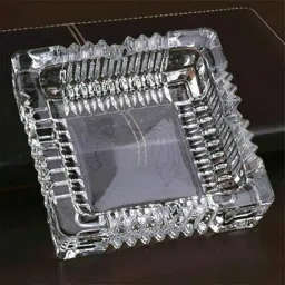 ADF-Rectangle Heavy Glass Crystal Ashtray for Indoor, Ash Trays for Smoking Clear Crystal, Glass Ashtray-image-7