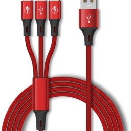 VIRMON Reversible USB 2.0 2 A 1.2 m Universal 3 in 1 Multi USB Quick Charging USB Data Cable-1.2 Meter Long, 2.1Amp-image-81