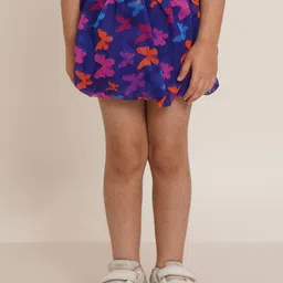 Creative Kids Girls Butter Fly Printed A-Line Mini Skirt-image-40