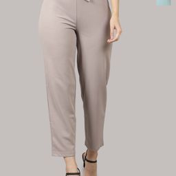 PRIDEWEAR Women Comfort High-Rise Wrinkle Free Trousers-image-65
