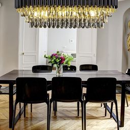 MFD HOME FURNISHING Black & Gold-Toned Quirky Ceiling Lamp-picture-26