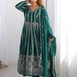 Anouk Women Green Kurta Sets-image-74