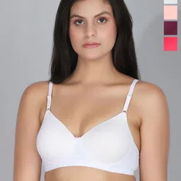 StyFun Pack Of 4 Full Coverage Lightly Padded T-shirt Bra-3
