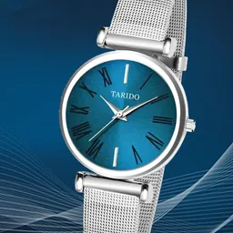 TARIDO Men Patterned Dial & Stainless Steel Bracelet Style Straps Analogue Watch New - Watch_latch_94-image-20