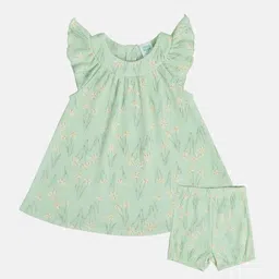 MINI KLUB Floral Print Flared Sleeve A-Line Dress-image-81
