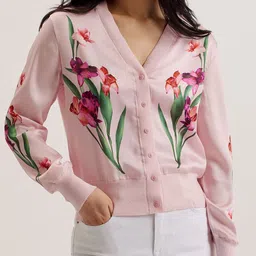 Ted Baker Women Floral Printed Woollen Cardigan-image-40