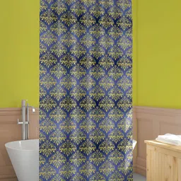 ArtzFolio Blue and Yellow Printed Waterproof Shower Curtain-image-21
