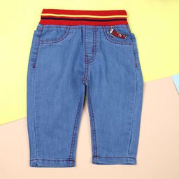 V-Mart Unisex Kids Cotton Regular Fit Low Distress Jeans-picture-18