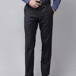 Van Heusen Men Textured Slim Fit Formal Trousers-picture-9