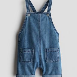 H&M Denim Dungaree Shorts-16