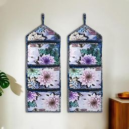 Kuber Industries Blue & Pink 2 Pieces Printed Multi-Utility Organisers-8