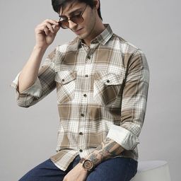 TRYBUY.IN Men Standard Buffalo Checks Opaque Checked Casual Shirt-image-80
