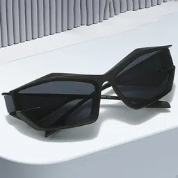 AUGEN Unisex Black Lens & Black Cateye Sunglasses with-image-3