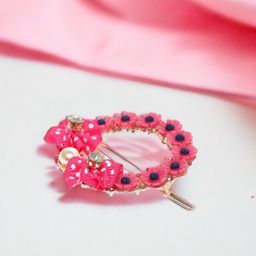 DressBerry Women Enamel Flower Design French Barrette-image-93