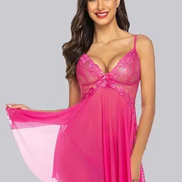 BILLEBON Net Self Design Baby Doll-image-4