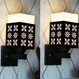 Gojeeva Brown Wood Square Wall Lamps-picture-8