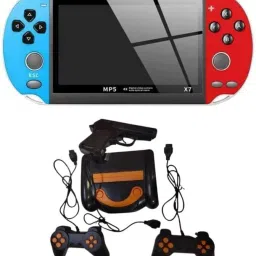 DRUMSTONE X7 4.3" Handheld Console HD IPS & Super 8-Bit TV Game Console with 2 Controllers with puzzles, sports-picture-36