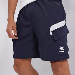 hrx by hrithik roshan Solid Men Blue Cargo Shorts-picture-39