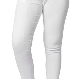3butterflies Women Skinny High Rise White Jeans-picture-6