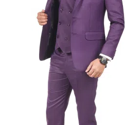 Men Single Breasted - 2 button Solid Suit-image-74