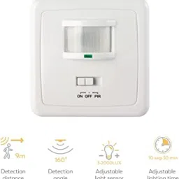 GeldTechSensor PIR Wall Mounted Hidden Infrared Motion Sensor on/off Switch Wired Sensor Security System image 5