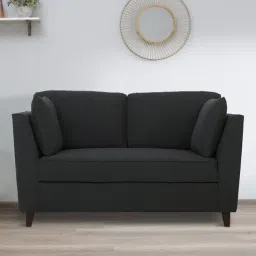 woodsworth from pepperfry Miranda Chenille Fabric 2 Seater Sofa In Charcoal Grey Colour-picture-19