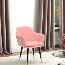 casacraft from pepperfry Lily Fabric Accent Chair In Pink Colour-picture-41