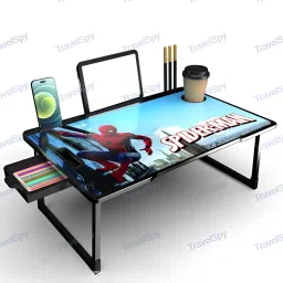 Multipurpose Foldable with Cup Holder, Study , Bed Wood Portable Laptop Table-28