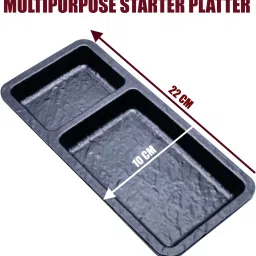 zido 6 Multipurpose Starter Platter for all type of snacks Sizzler Tray image 4