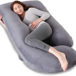 Pregnancy G Shape for Pregnant/Maternity Back Pain Relief, HIPS & Belly Support Microfibre Solid Pregnancy Pillow Pack of 1-image-20